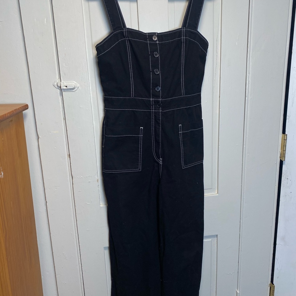 Women's Black Denim Jumpsuit
